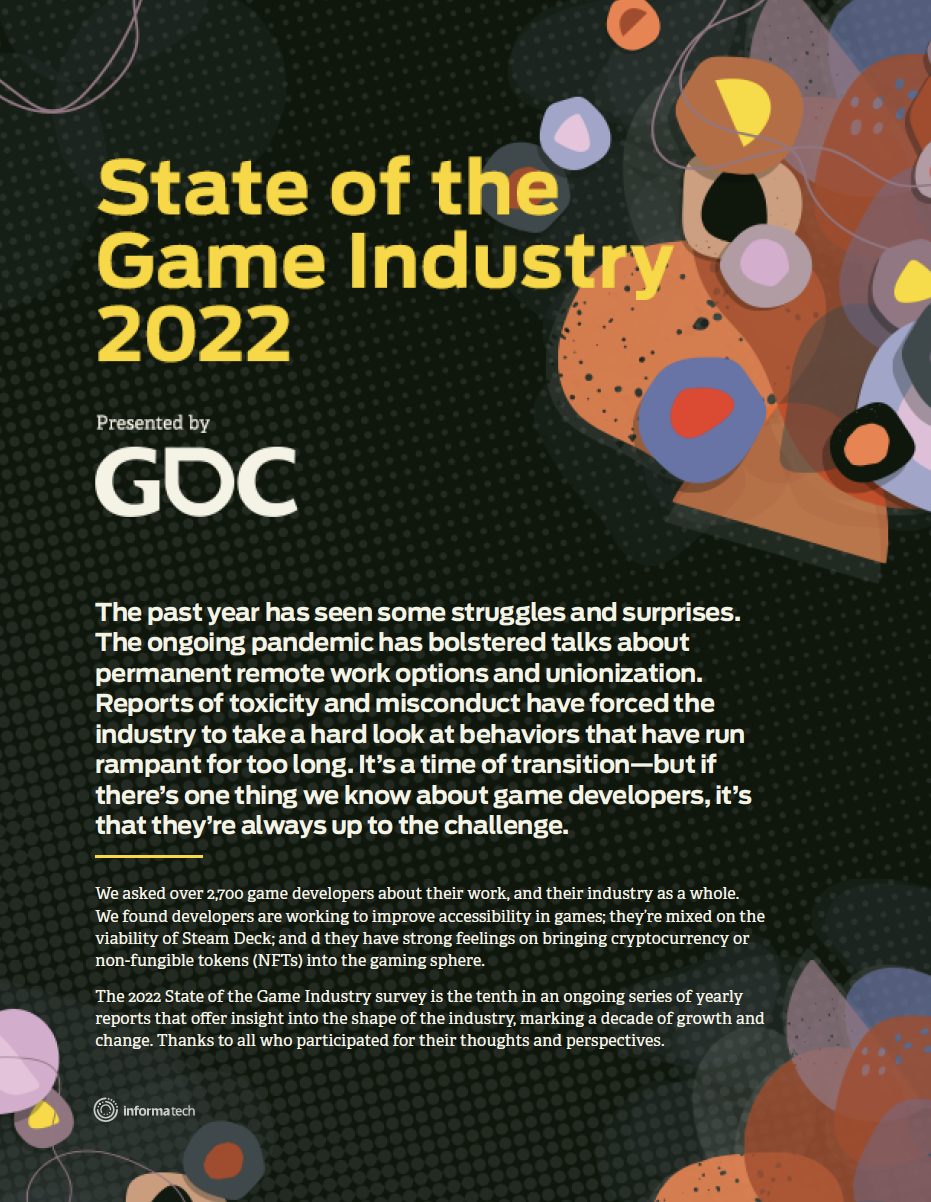 GDC Report - State of the Game Industry 2022